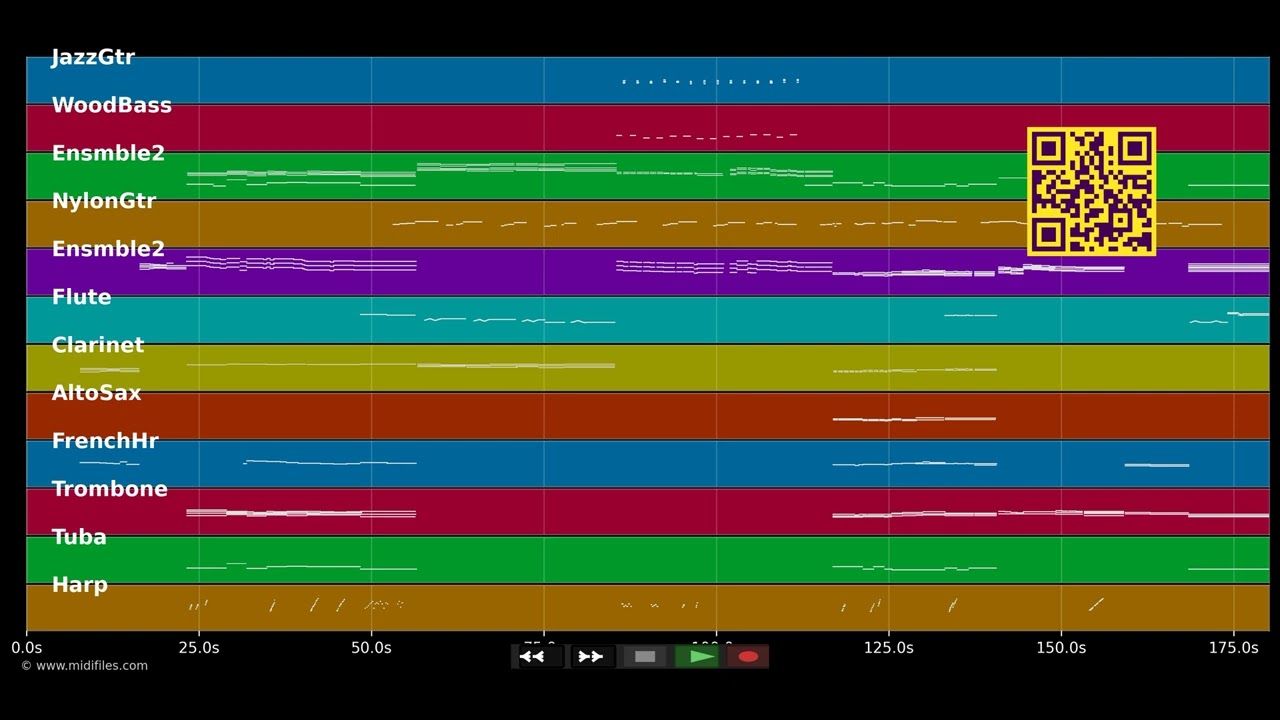 Autumn leaves - Frank Sinatra (MIDI individual tracks)