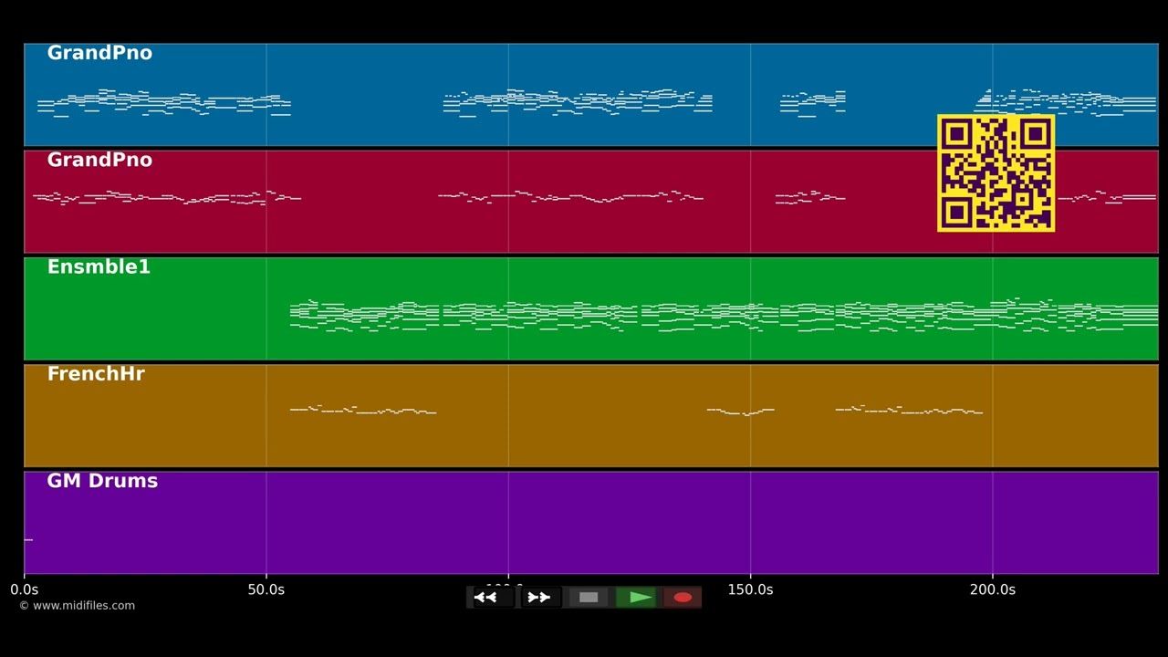 O Little Town of Bethlehem - André Gagnon (MIDI individual tracks)