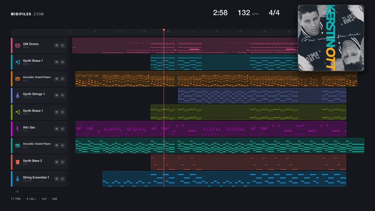 Für immer für dich - Kerstin Ott (MIDI individual tracks)