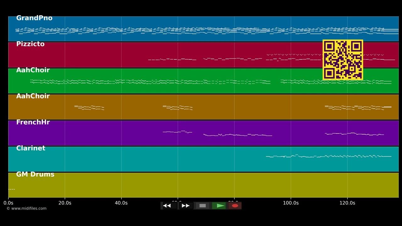 Vois sur ton chemin (version longue) B.O. Les Choristes - Bruno Coulais (MIDI)