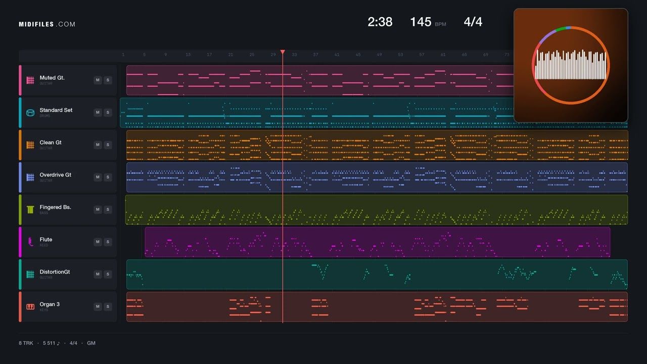 Wir feiern hier - Günter Ullmann (MIDI individual tracks)