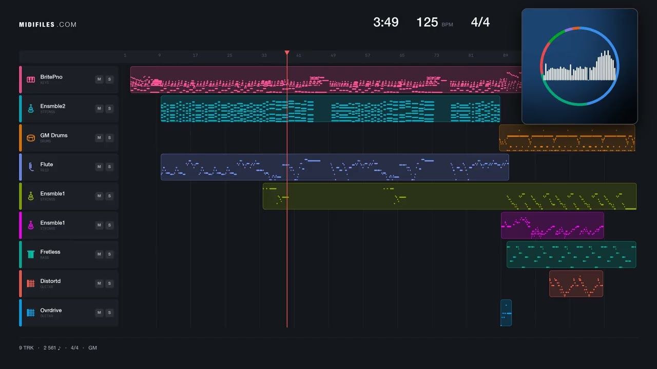 Criaturas da Noite - 14 Bis (MIDI Karaoke GM individual tracks)