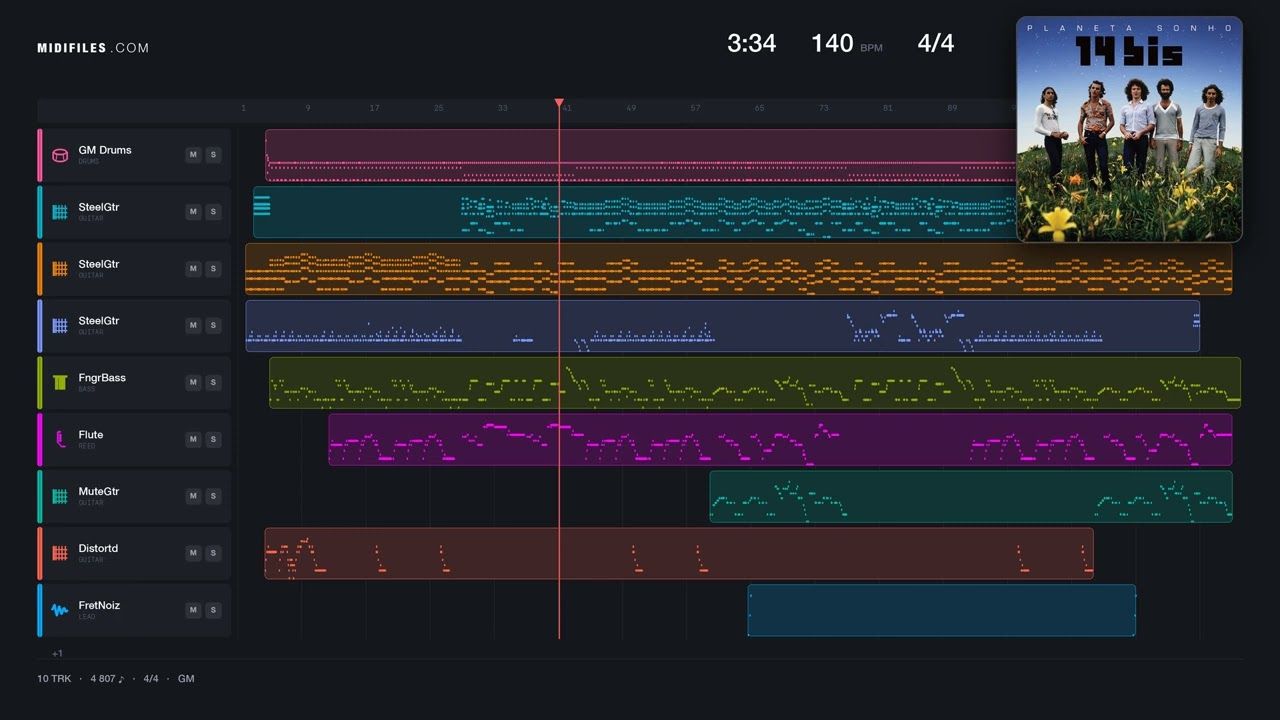 Natural - 14 Bis (MIDI Karaoke GS Roland individual tracks)