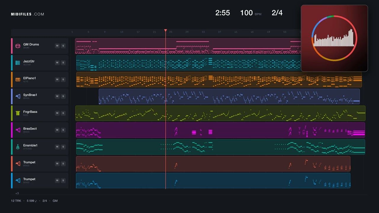 Palco - Academia da Fama (MIDI Karaoke GM individual tracks)