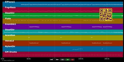 Á Noite Sonhei Contigo - Paula Toller (MIDI Karaoké GM2 pistes séparées)