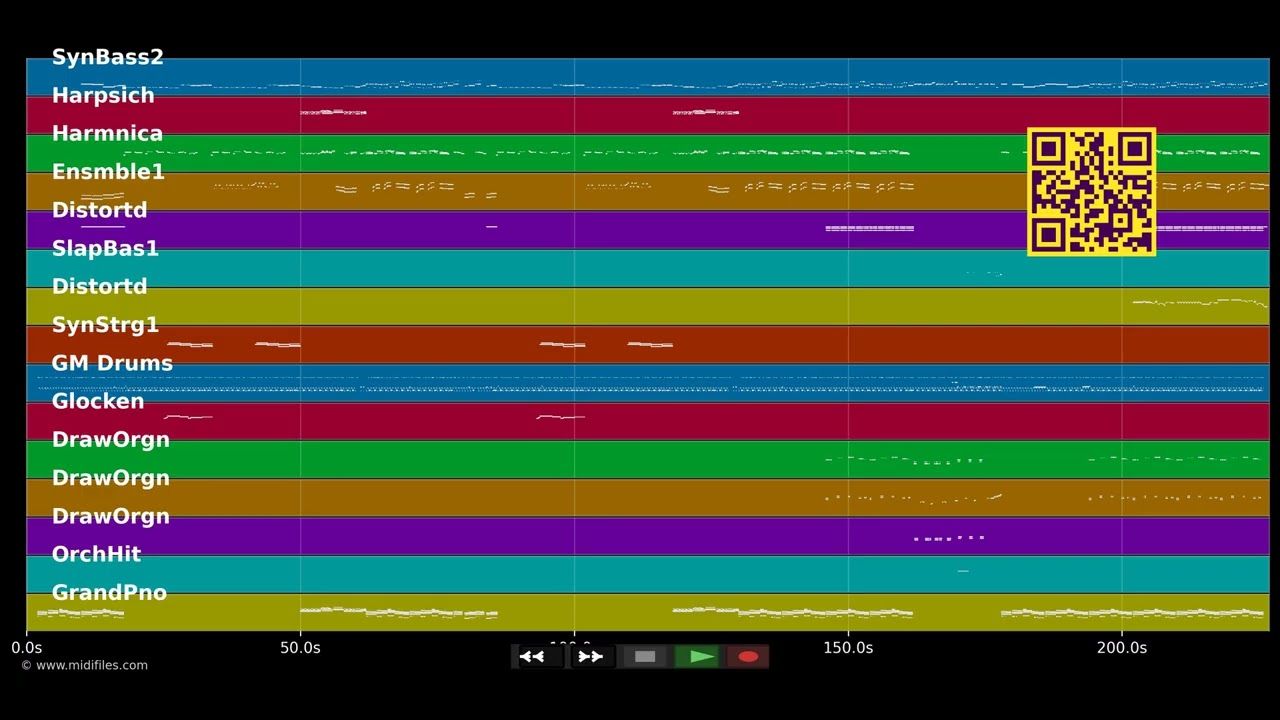Quelque chose en toi - Pacifique (MIDI GM2 individual tracks)