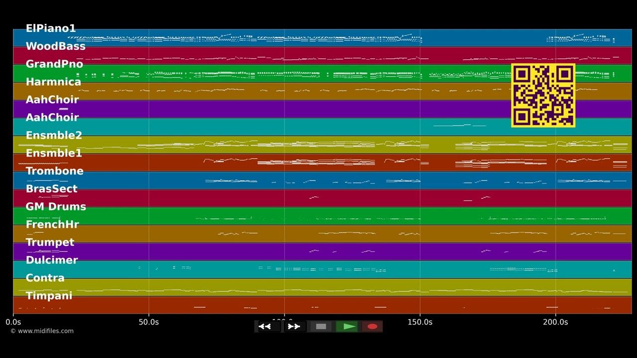 Le France - Michel Sardou (MIDI GM2 individual tracks)