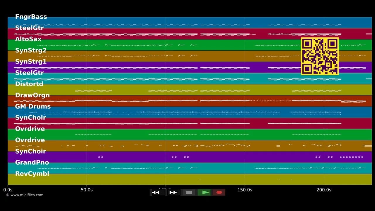 Into The Night - Santana &amp; Kroeger Chad (MIDI GS Roland individual tracks)