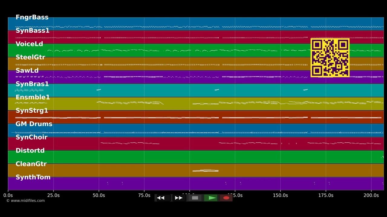 Der rote Mond von Agadir - Fernando Express (MIDI GM2 individual tracks)