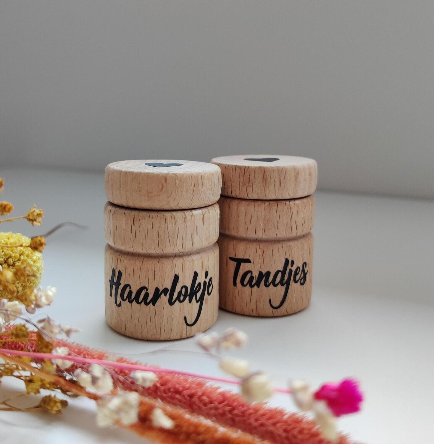 Houtenbewaardoosje ‘Tandjes’