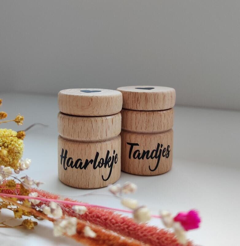 Houtenbewaardoosje ‘Tandjes’