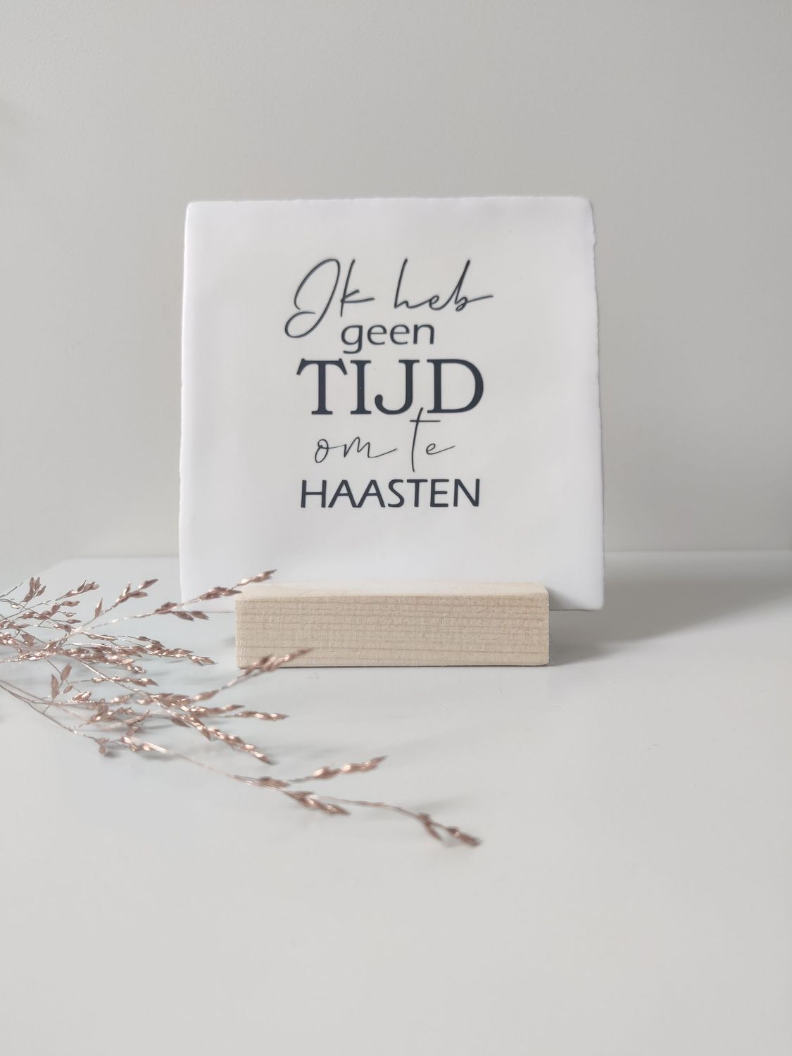 Tegeltje 'Ik heb geen tijd' Tegeltje 'Ik heb geen tijd'