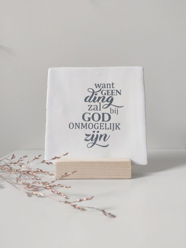 Tegeltje 'Want geen ding'