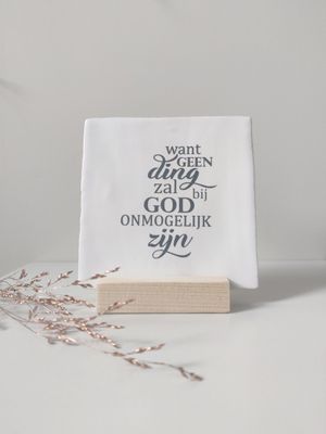 Tegeltje 'Want geen ding' Tegeltje 'Want geen ding'