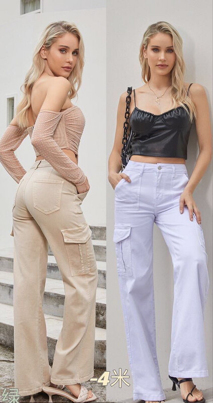Jeans cargo bianco