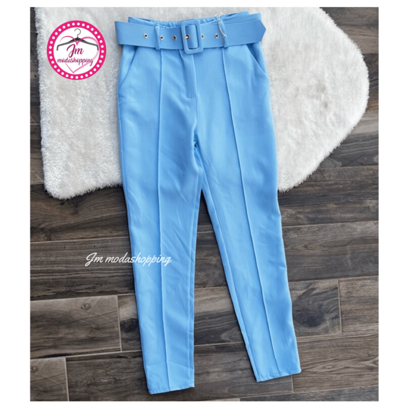 Pantalone Azzurro con cintura