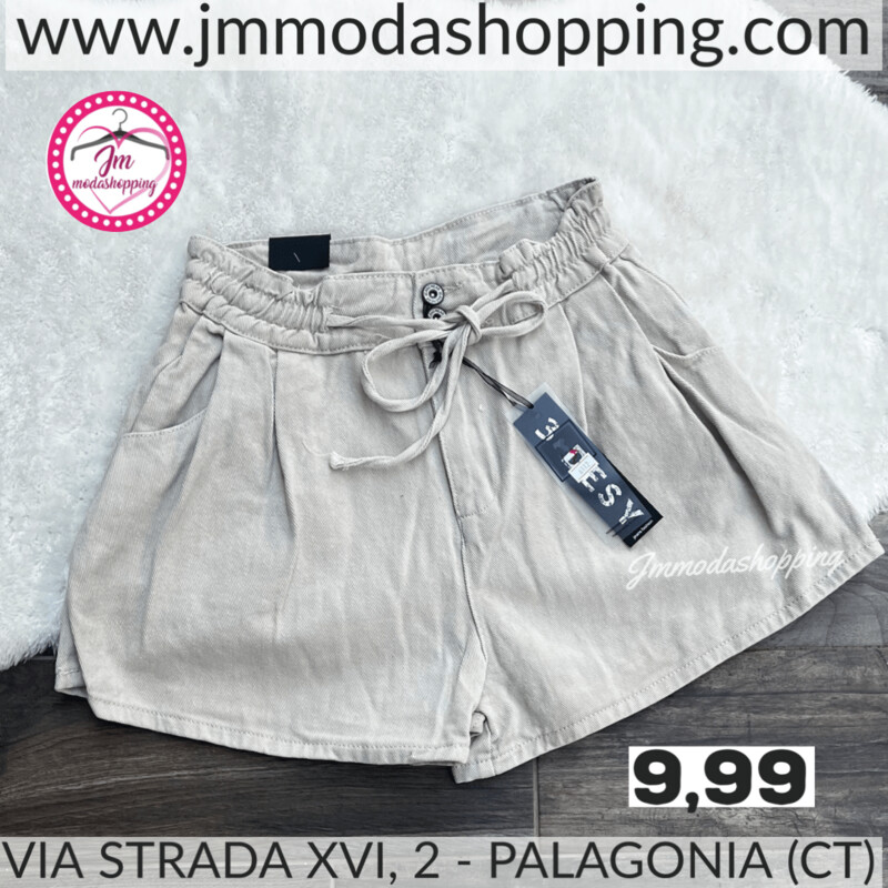 Pantaloncino Jeans Beige Mania