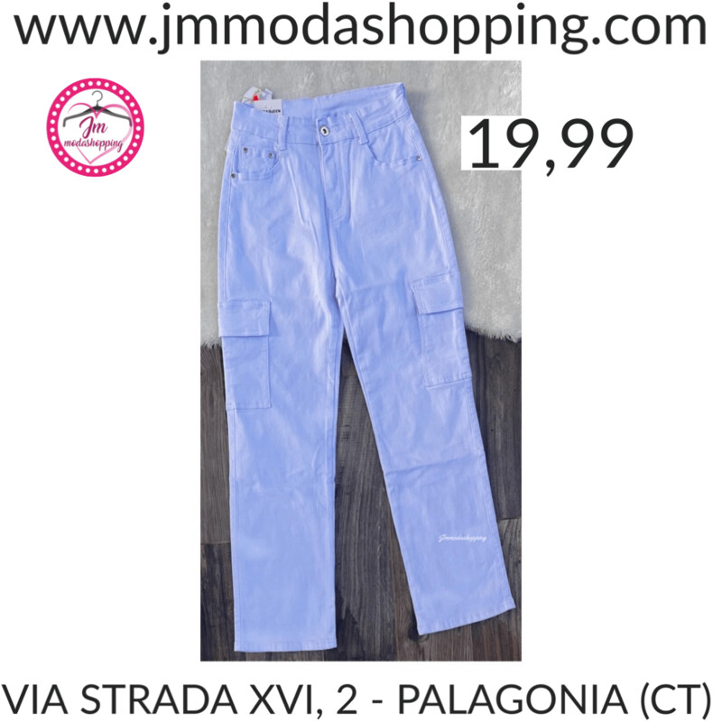 Jeans cargo white