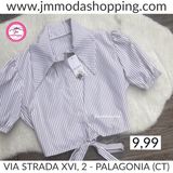 Camicia a righe crop Fabiola