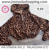 Giacca crop leopardata