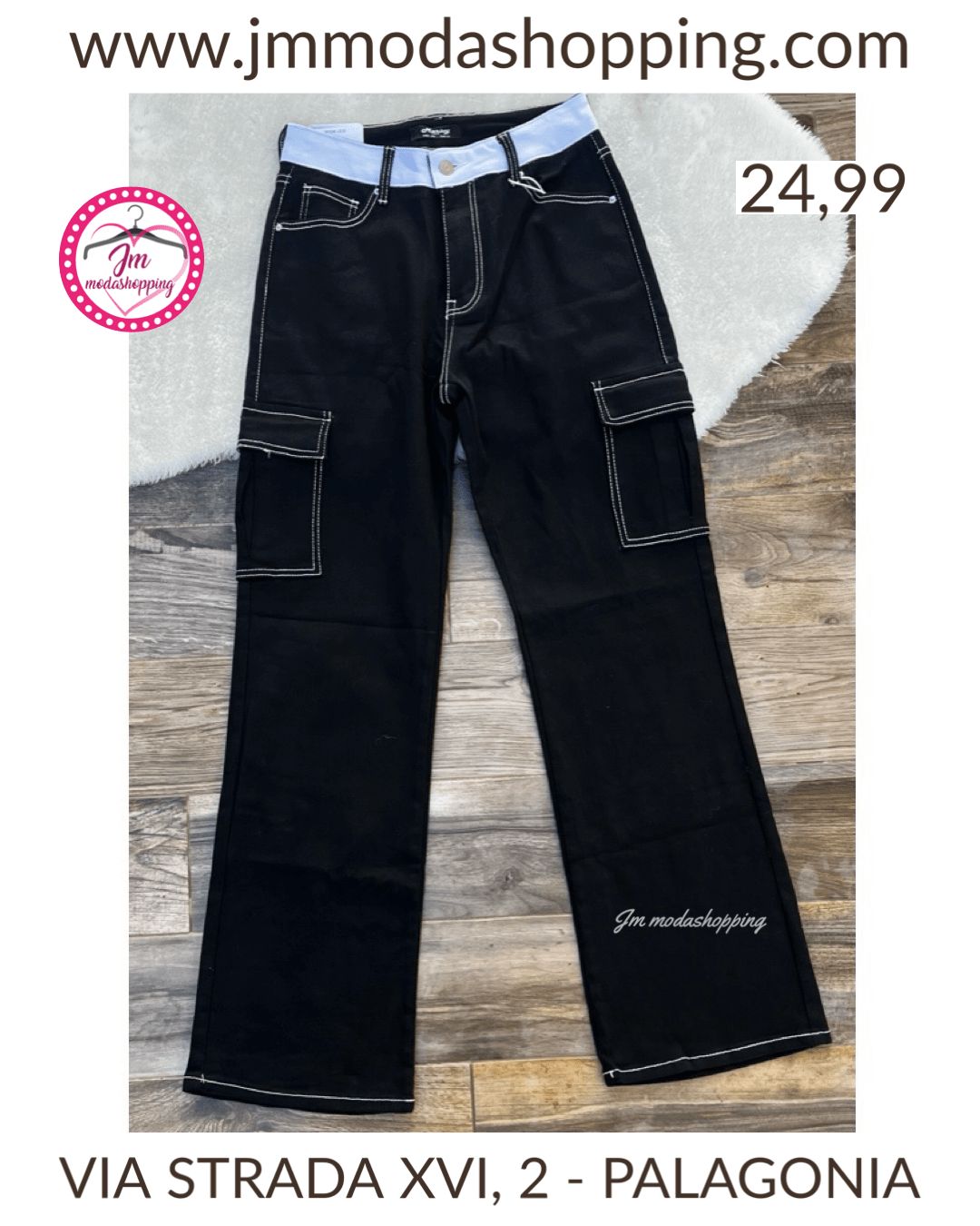 Jeans cinturino bianco