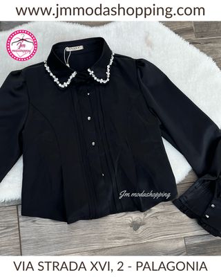 Camicia crop Strass