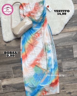 Vestito a fascia fantasia astratta Federica