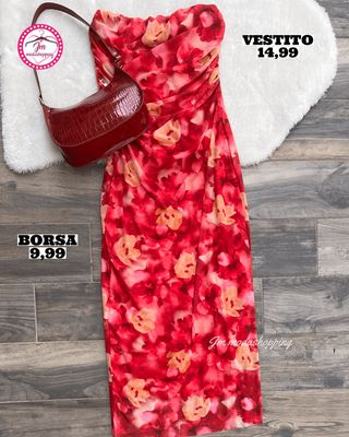 Vestito a fascia fantasia astratta Milena