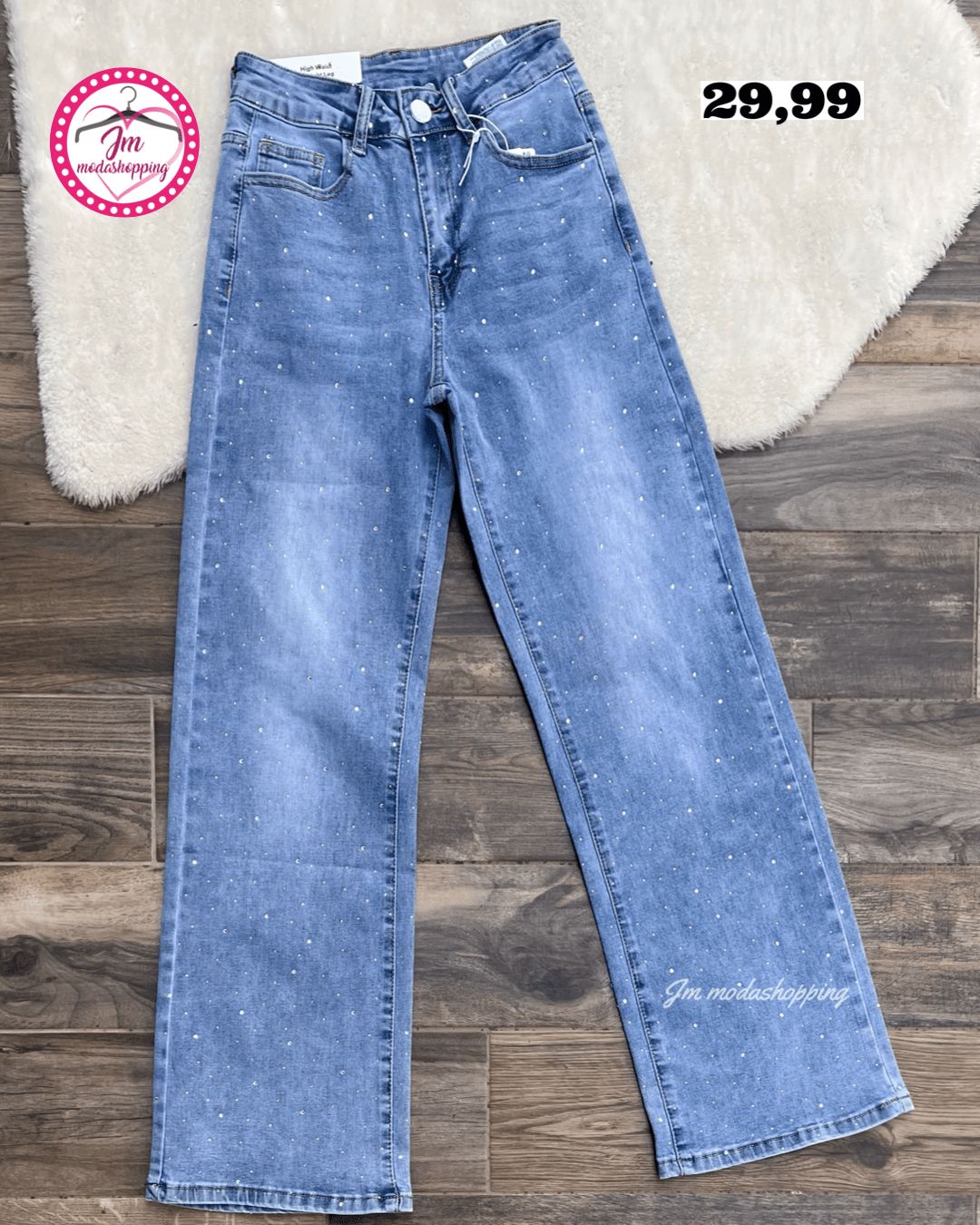Jeans palazzo brilla