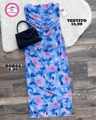 Vestito a fascia fantasia astratta Ale