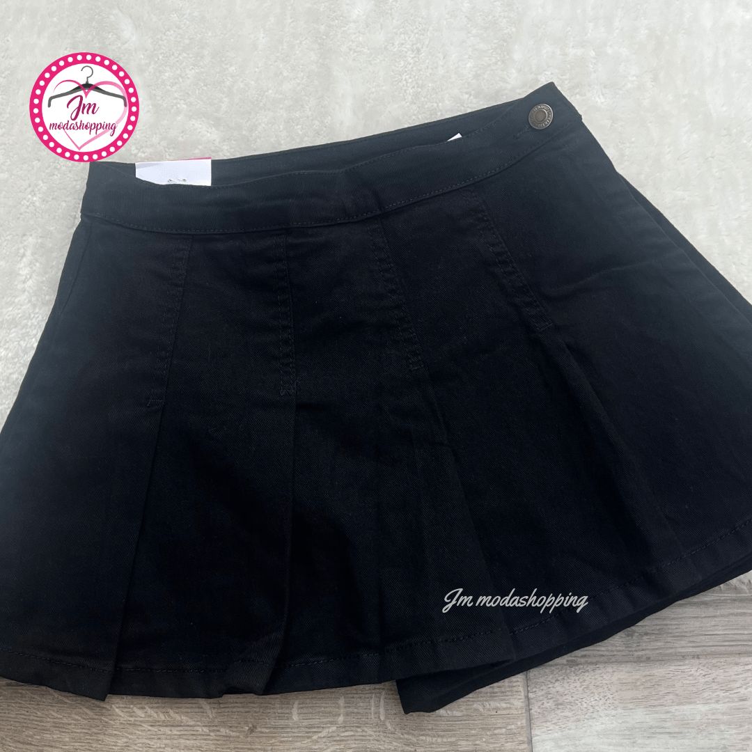 Pantagonna di jeans a pieghe
