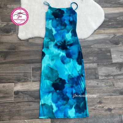 Vestito fiori a costina Elodie