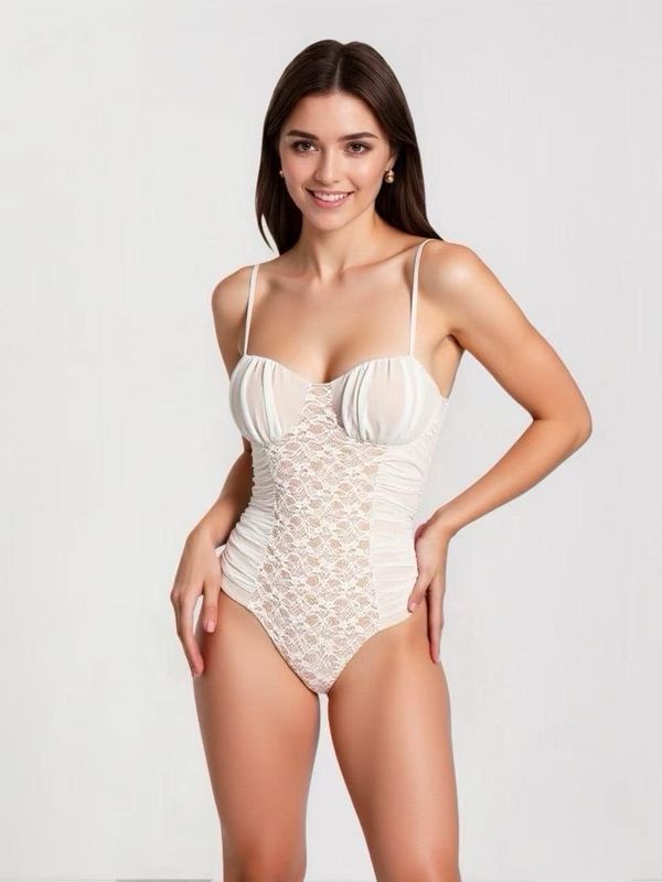 Body bianco pizzo