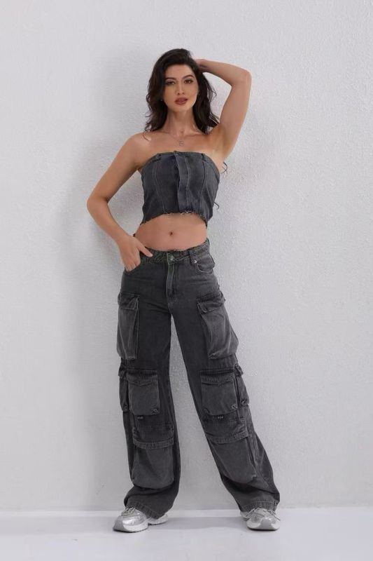 Coordinato di jeans grigio