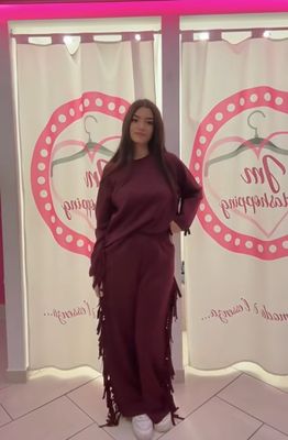 Tuta con frange Borgogna