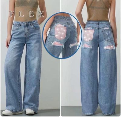 Jeans tasca rosa