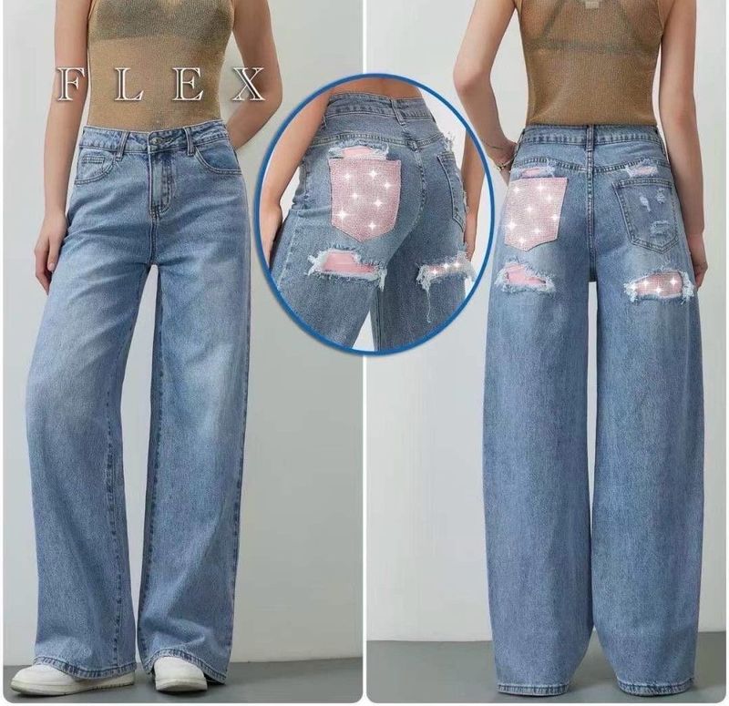Jeans tasca rosa