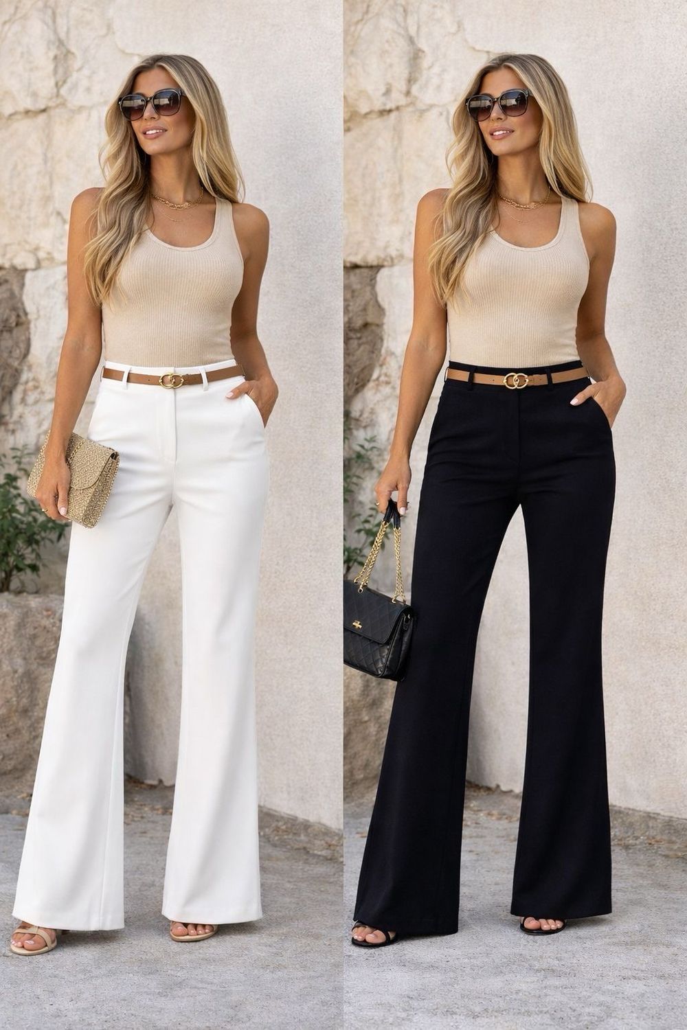 Pantalone a zampa Serena nero