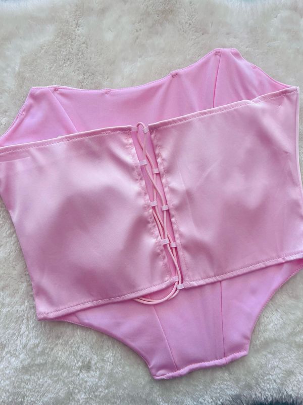 Corpetto simil raso Lorena rosa