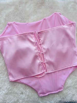 Corpetto simil raso Lorena rosa