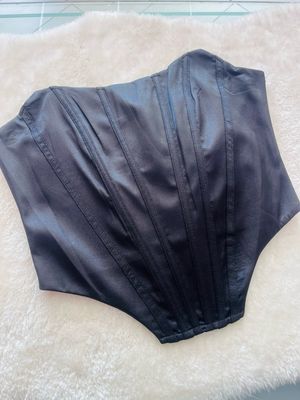Corpetto simil raso Lorena nero