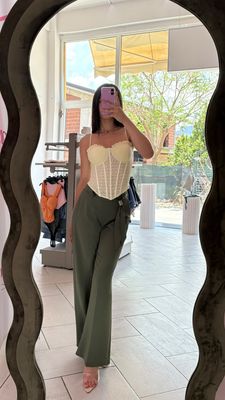 Pantalone verde militare Angela