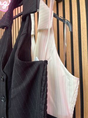 Vestito con pantaloncino gessato Marica