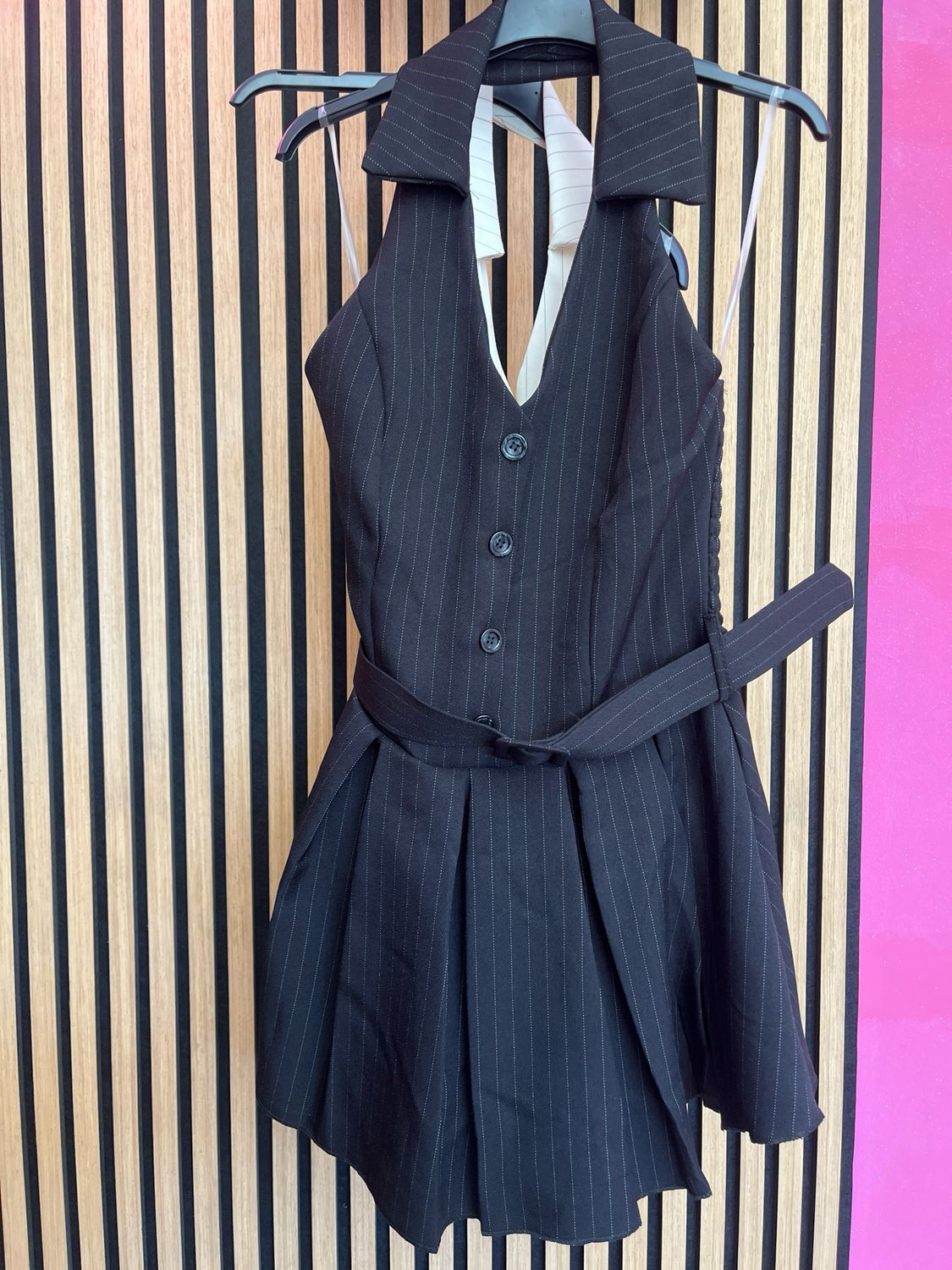 Vestito con pantaloncino gessato Marica
