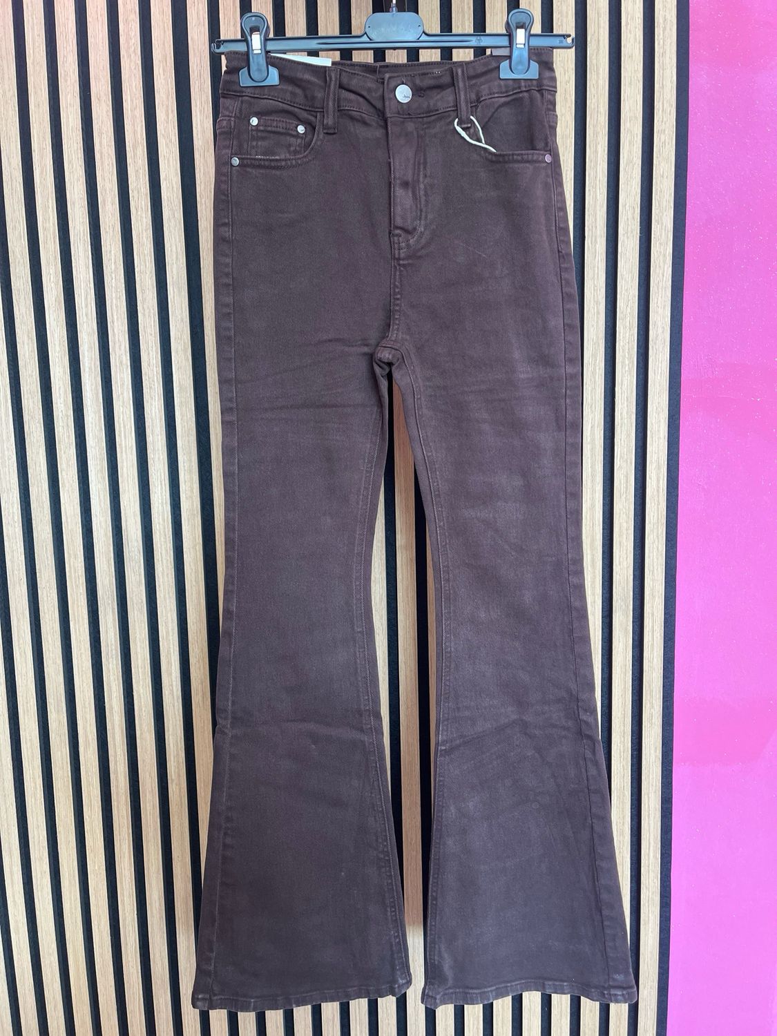 Jeans a zampa marrone