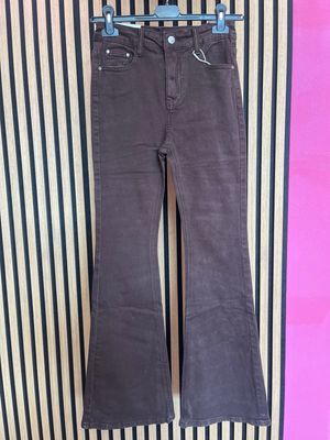 Jeans a zampa marrone
