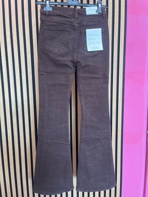 Jeans a zampa marrone