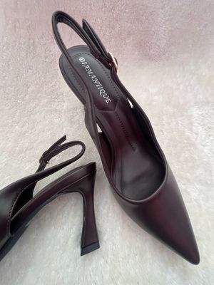 Slingback Marrone