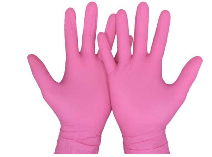 Gant nitrile Rose non poudré