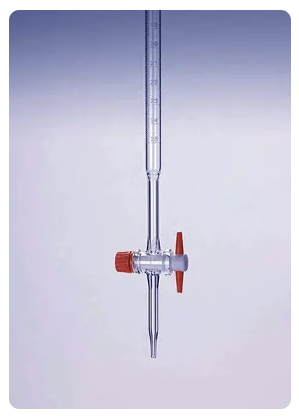 Burette en verre clé en PTFE Burette en verre clé en PTFE